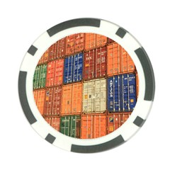 Blue White Orange And Brown Container Van Poker Chip Card Guard (10 Pack) by Amaryn4rt