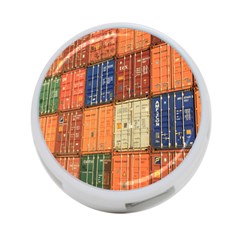 Blue White Orange And Brown Container Van 4-port Usb Hub (one Side) by Amaryn4rt