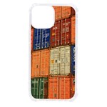 Blue White Orange And Brown Container Van iPhone 13 mini TPU UV Print Case Front