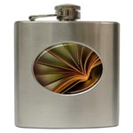 Book Screen Climate Mood Range Hip Flask (6 oz) Front