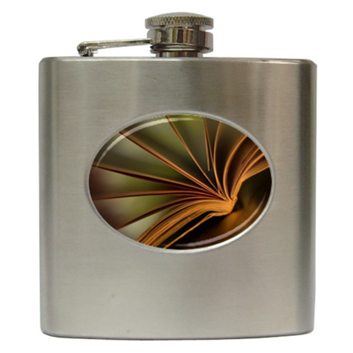 Book Screen Climate Mood Range Hip Flask (6 oz)