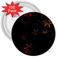 Christmas Background Motif Star 3  Buttons (100 Pack)  by Amaryn4rt