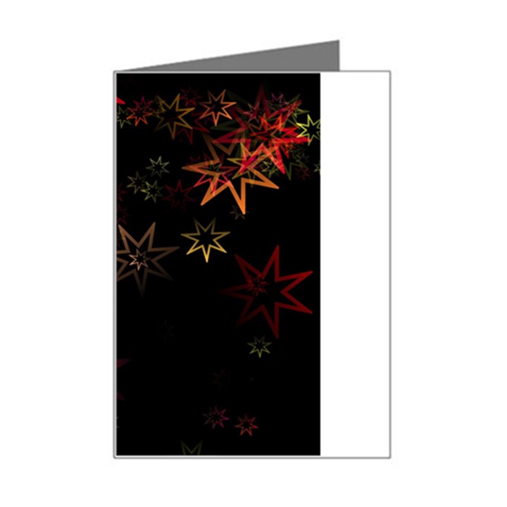 Christmas Background Motif Star Mini Greeting Card