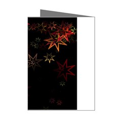 Christmas Background Motif Star Mini Greeting Cards (pkg Of 8) by Amaryn4rt