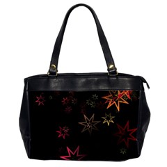 Christmas Background Motif Star Oversize Office Handbag (2 Sides) by Amaryn4rt