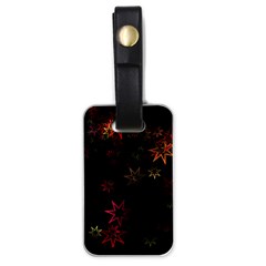 Christmas Background Motif Star Luggage Tag (one Side) by Amaryn4rt