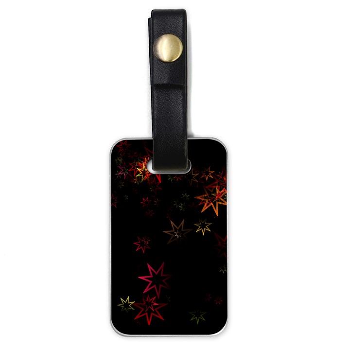 Christmas Background Motif Star Luggage Tag (one side)