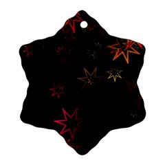 Christmas Background Motif Star Ornament (snowflake) by Amaryn4rt