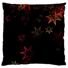 Christmas Background Motif Star Large Cushion Case (one Side) by Amaryn4rt