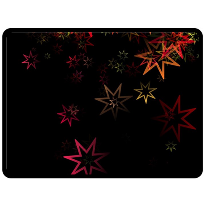 Christmas Background Motif Star Two Sides Fleece Blanket (Large)