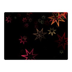 Christmas Background Motif Star Two Sides Premium Plush Fleece Blanket (mini) by Amaryn4rt