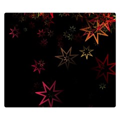 Christmas Background Motif Star Two Sides Premium Plush Fleece Blanket (small) by Amaryn4rt