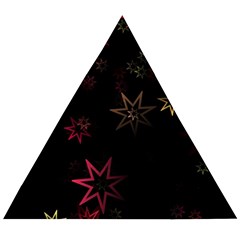 Christmas Background Motif Star Wooden Puzzle Triangle by Amaryn4rt