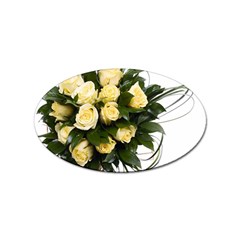 Bouquet Flowers Roses Decoration Sticker Oval (100 Pack) by Amaryn4rt