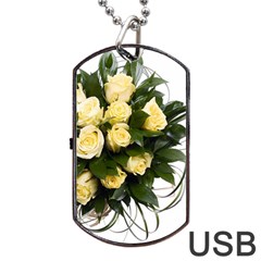 Bouquet Flowers Roses Decoration Dog Tag Usb Flash (one Side) by Amaryn4rt