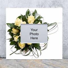 Bouquet Flowers Roses Decoration White Wall Photo Frame 5  X 7  by Amaryn4rt