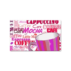 Coffee Cup Lettering Coffee Cup Sticker (rectangular) by Amaryn4rt