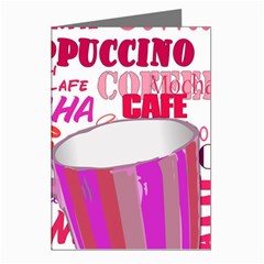 Coffee Cup Lettering Coffee Cup Greeting Cards (pkg Of 8) by Amaryn4rt