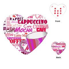 Coffee Cup Lettering Coffee Cup Playing Cards Single Design (heart) by Amaryn4rt