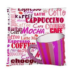 Coffee Cup Lettering Coffee Cup Standard Cushion Case (two Sides) by Amaryn4rt