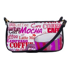 Coffee Cup Lettering Coffee Cup Shoulder Clutch Bag by Amaryn4rt