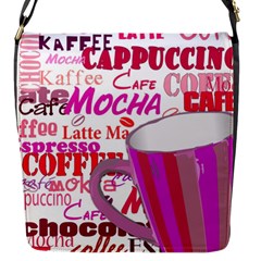 Coffee Cup Lettering Coffee Cup Flap Closure Messenger Bag (s) by Amaryn4rt