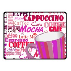 Coffee Cup Lettering Coffee Cup Two Sides Fleece Blanket (small) by Amaryn4rt