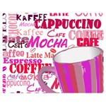 Coffee Cup Lettering Coffee Cup Two Sides Premium Plush Fleece Blanket (Medium) 60 x50  Blanket Front