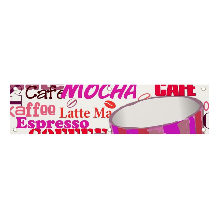 Coffee Cup Lettering Coffee Cup Banner and Sign 4  x 1 