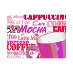 Coffee Cup Lettering Coffee Cup Premium Plush Fleece Blanket (Mini) 35 x27  Blanket Front