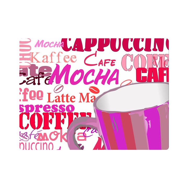 Coffee Cup Lettering Coffee Cup Premium Plush Fleece Blanket (Mini)