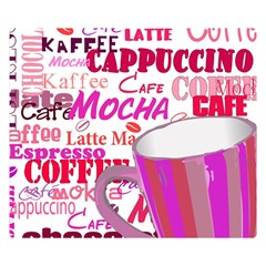 Coffee Cup Lettering Coffee Cup Premium Plush Fleece Blanket (small) by Amaryn4rt