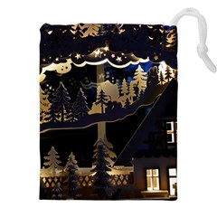 Christmas Advent Candle Arches Drawstring Pouch (4xl) by Amaryn4rt