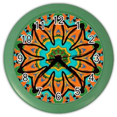 Color Abstract Pattern Structure Color Wall Clock by Amaryn4rt