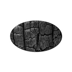 Coal Charred Tree Pore Black Sticker (oval) by Amaryn4rt