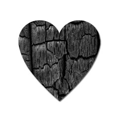 Coal Charred Tree Pore Black Heart Magnet by Amaryn4rt