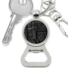 Coal Charred Tree Pore Black Bottle Opener Key Chain by Amaryn4rt