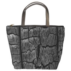 Coal Charred Tree Pore Black Bucket Bag by Amaryn4rt