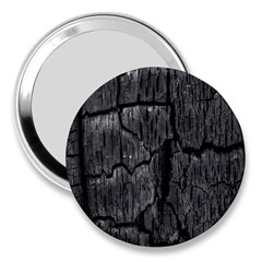 Coal Charred Tree Pore Black 3  Handbag Mirrors by Amaryn4rt