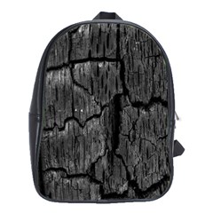 Coal Charred Tree Pore Black School Bag (xl) by Amaryn4rt