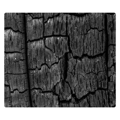 Coal Charred Tree Pore Black Two Sides Premium Plush Fleece Blanket (small) by Amaryn4rt