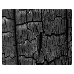 Coal Charred Tree Pore Black Two Sides Premium Plush Fleece Blanket (medium) by Amaryn4rt