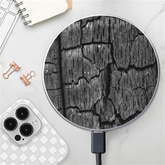 Coal Charred Tree Pore Black Wireless Fast Charger(white) by Amaryn4rt