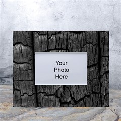 Coal Charred Tree Pore Black White Tabletop Photo Frame 4 x6  by Amaryn4rt