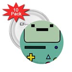 Adventure Time Beemo Bmo Illustration Cartoons 2.25  Buttons (10 pack)  Front