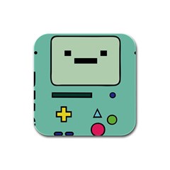 Adventure Time Beemo Bmo Illustration Cartoons Rubber Square Coaster (4 Pack) by Sarkoni