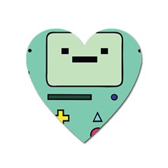 Adventure Time Beemo Bmo Illustration Cartoons Heart Magnet by Sarkoni