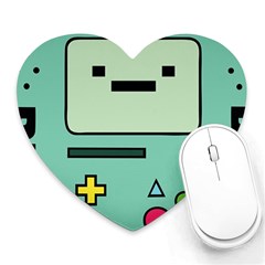 Adventure Time Beemo Bmo Illustration Cartoons Heart Mousepad by Sarkoni