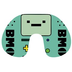 Adventure Time Beemo Bmo Illustration Cartoons Travel Neck Pillow by Sarkoni