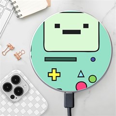 Adventure Time Beemo Bmo Illustration Cartoons Wireless Fast Charger(white) by Sarkoni